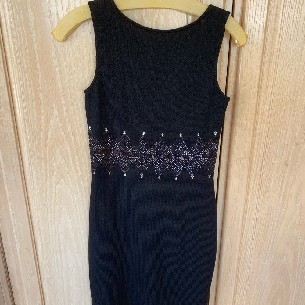 St. John Knit Dress with rhinestones, low back